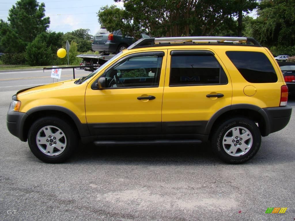 2003 Escape XLT V6 4WD - Chrome Yellow Metallic / Ebony Black photo #5