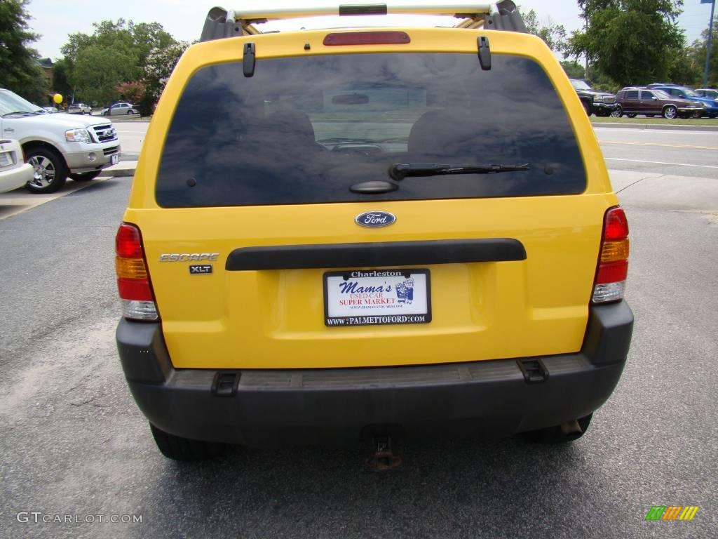 2003 Escape XLT V6 4WD - Chrome Yellow Metallic / Ebony Black photo #7