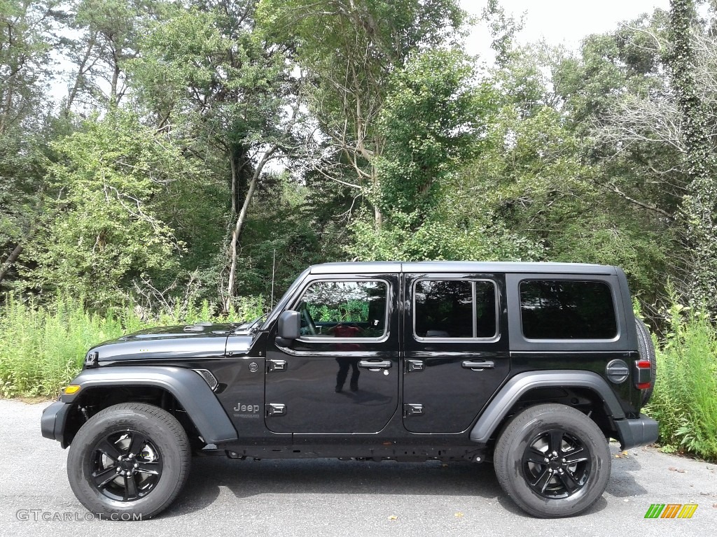 Black 2020 Jeep Wrangler Unlimited Altitude 4x4 Exterior Photo #139589408