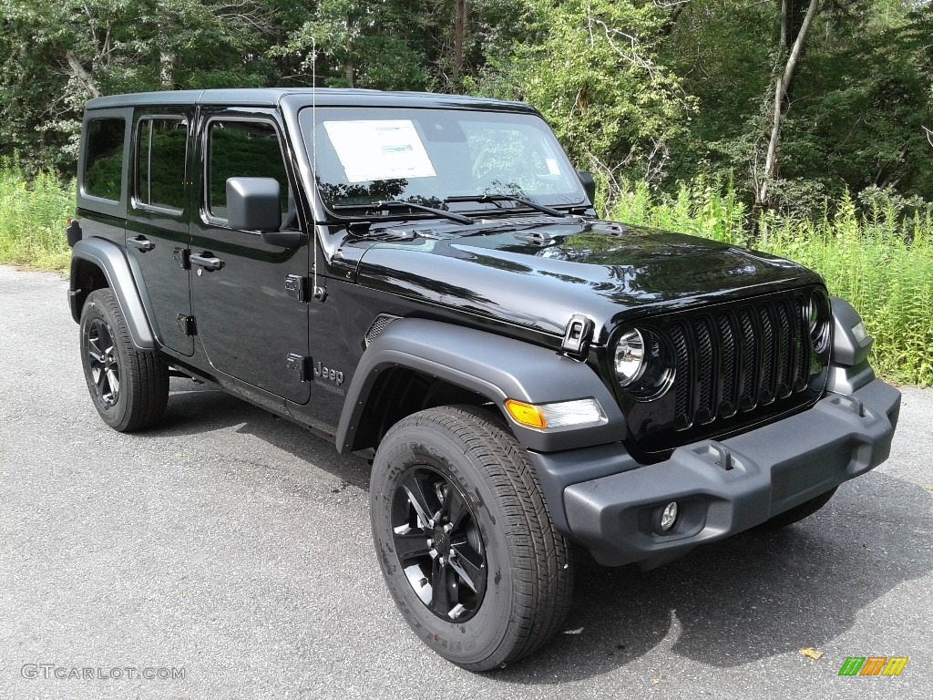 Black 2020 Jeep Wrangler Unlimited Altitude 4x4 Exterior Photo #139589498