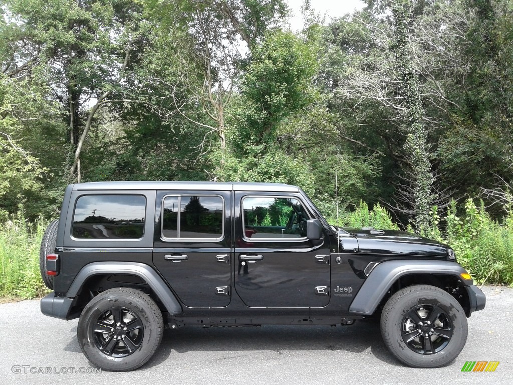 Black 2020 Jeep Wrangler Unlimited Altitude 4x4 Exterior Photo #139589531