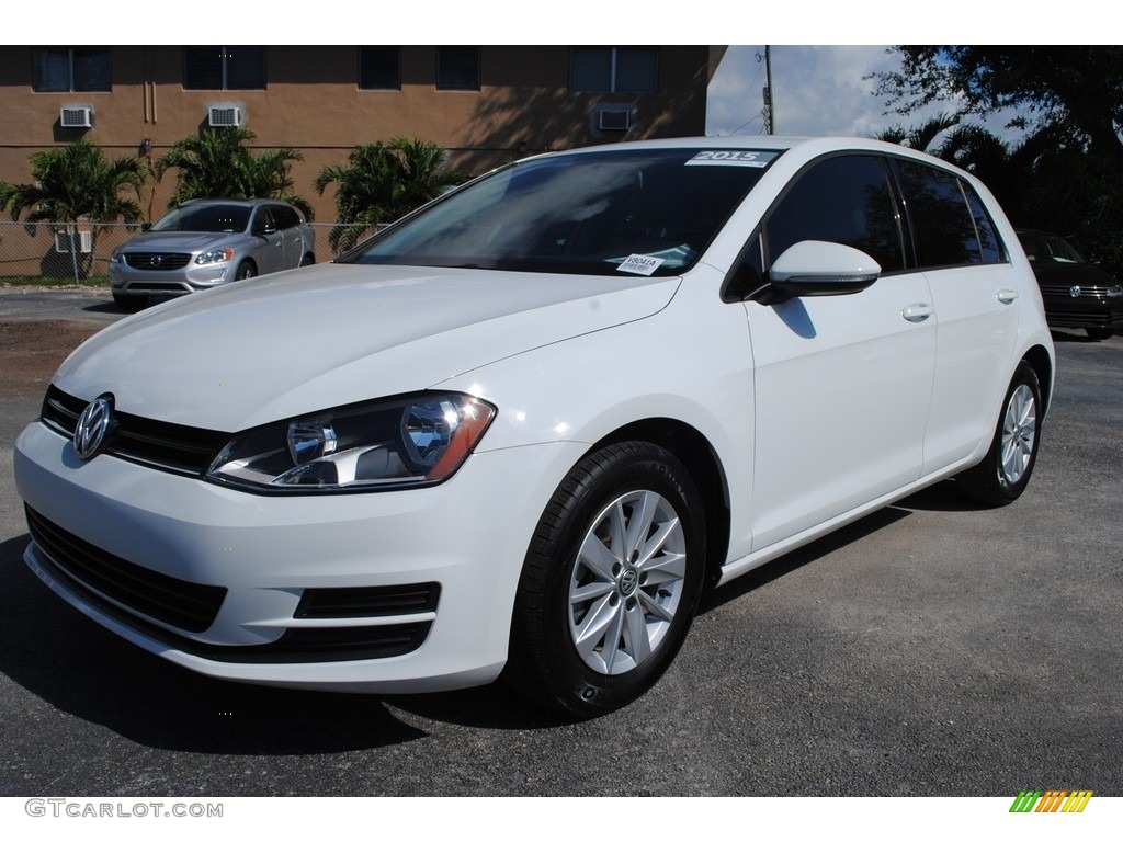 2015 Golf 4 Door 1.8T S - Pure White / Beige photo #5