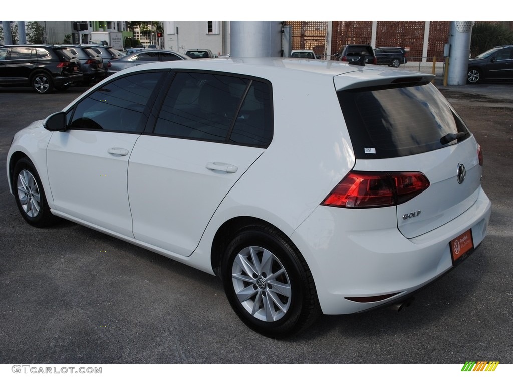 2015 Golf 4 Door 1.8T S - Pure White / Beige photo #6