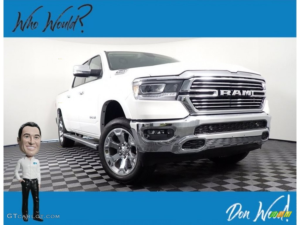 2019 1500 Laramie Crew Cab 4x4 - Ivory Tri–Coat / Black photo #1