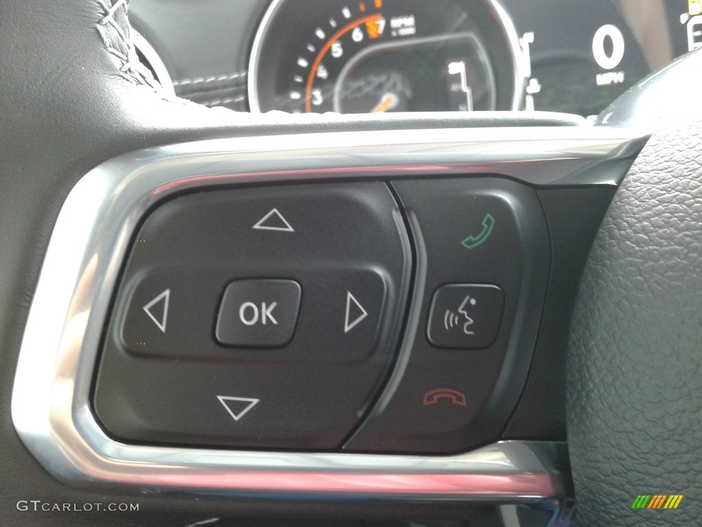 2020 Jeep Gladiator Overland 4x4 Black/Dark Saddle Steering Wheel Photo #139592453