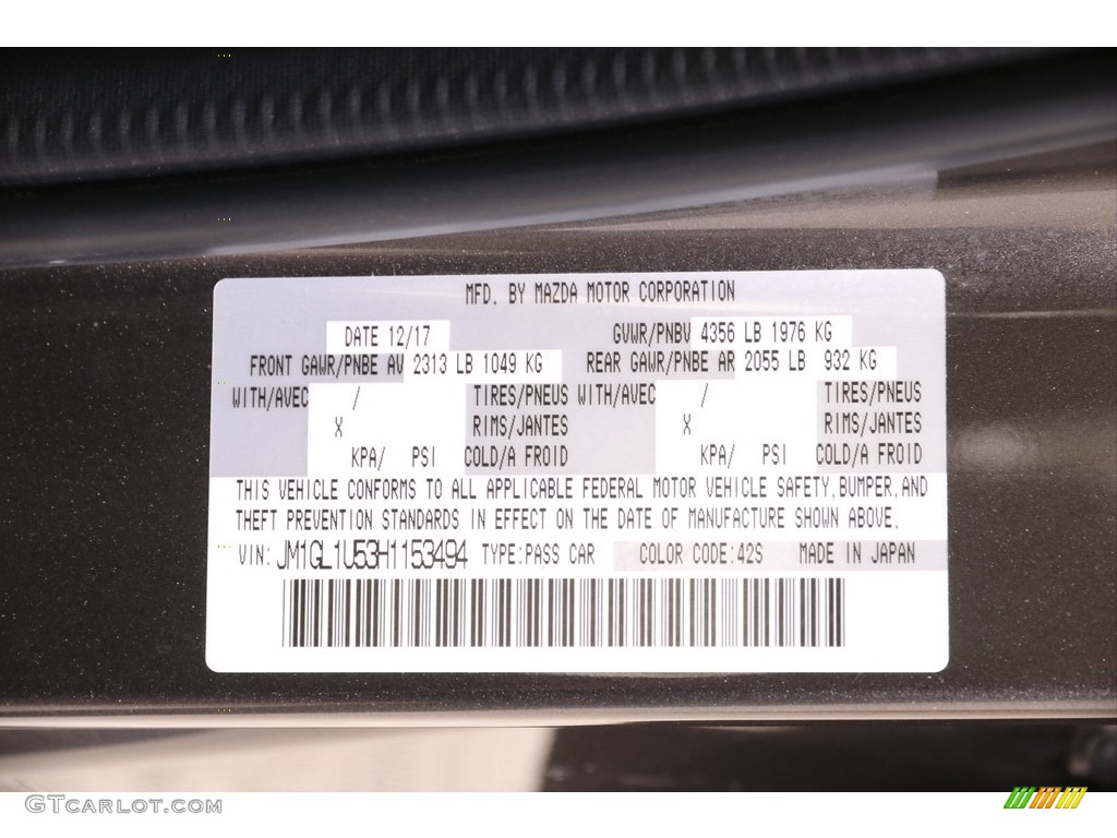 2017 Mazda6 Sport - Titanium Flash Mica / Black photo #17