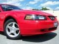 2004 Torch Red Ford Mustang V6 Convertible  photo #2