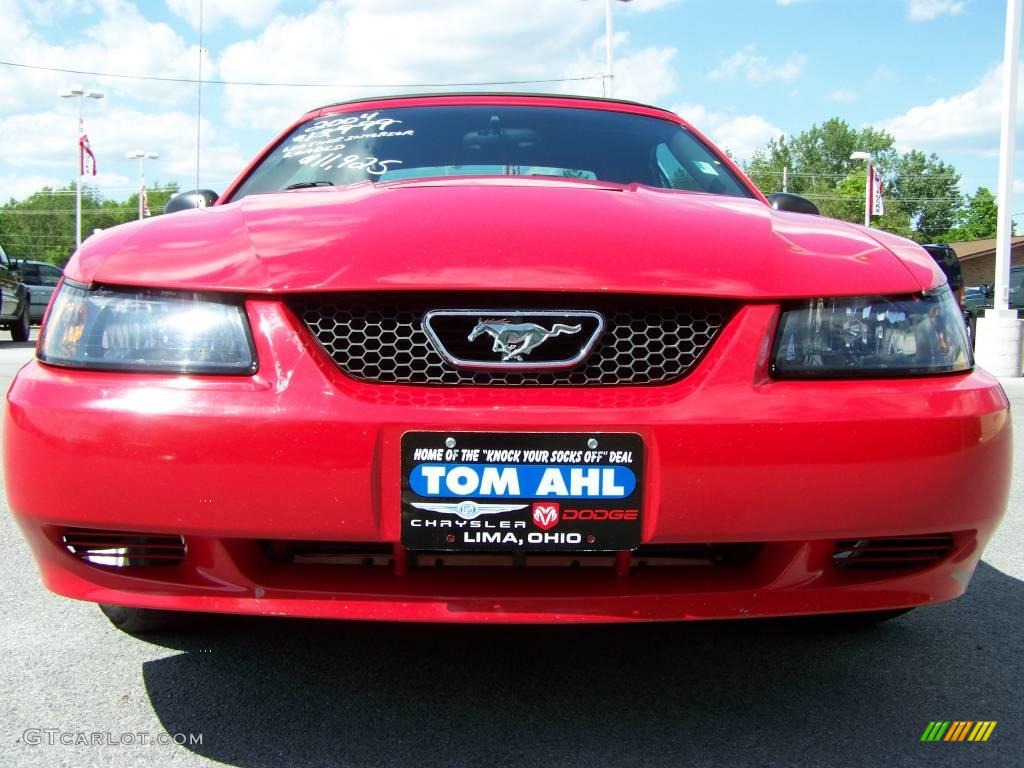2004 Mustang V6 Convertible - Torch Red / Dark Charcoal photo #4