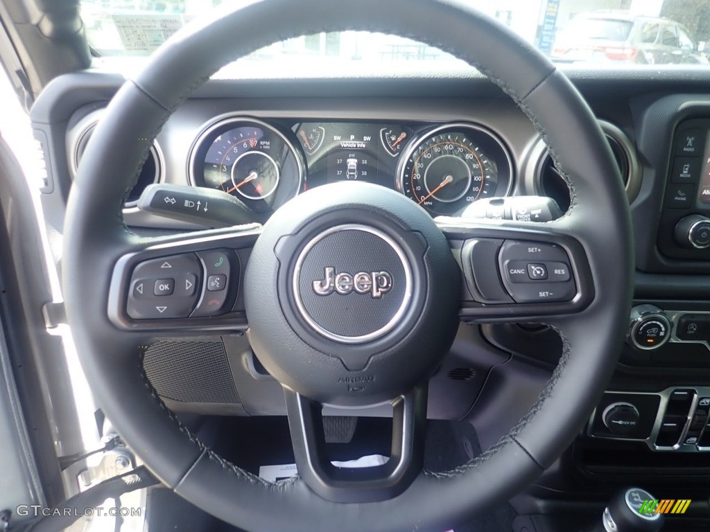 2020 Jeep Wrangler Unlimited Willys 4x4 Black Steering Wheel Photo #139596953
