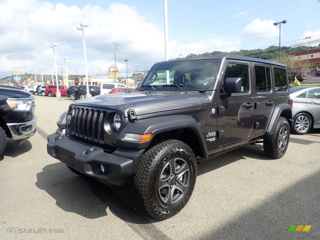 2020 Wrangler Unlimited Sport 4x4 - Granite Crystal Metallic / Black photo #1