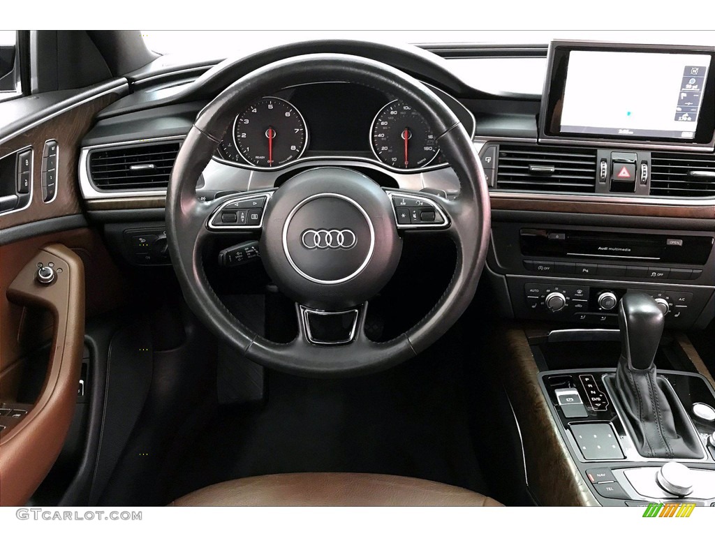 2016 Audi A6 2.0 TFSI Premium quattro Nougat Brown Dashboard Photo #139599368