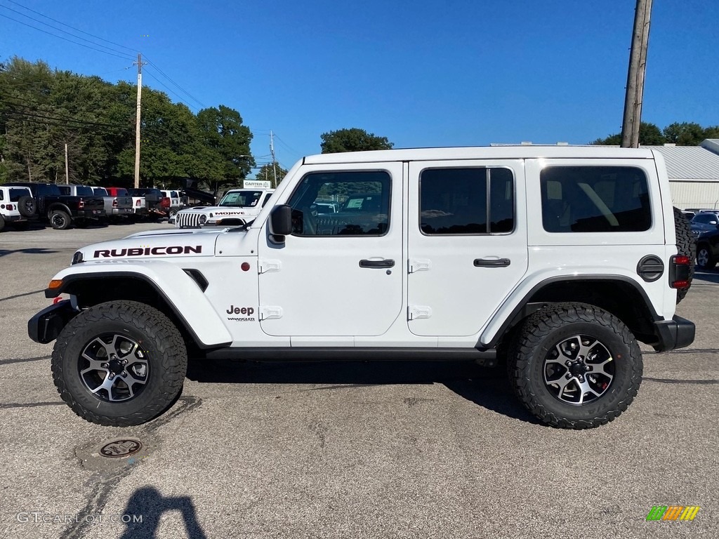 Bright White 2021 Jeep Wrangler Unlimited Rubicon 4x4 Exterior Photo #139600190