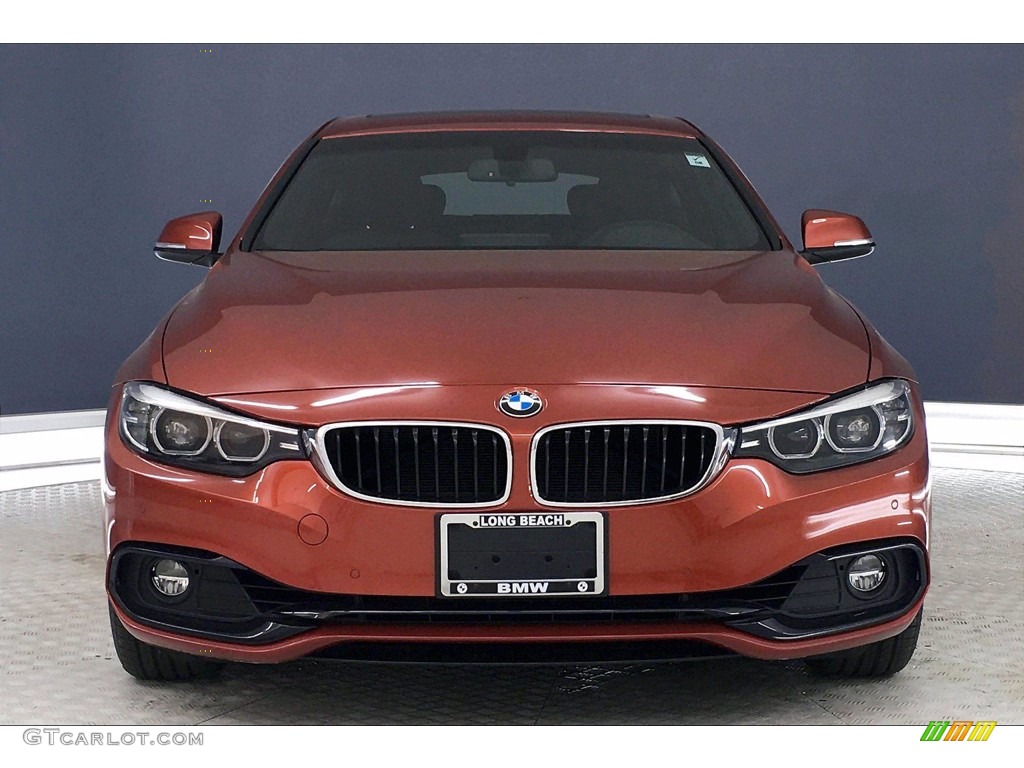 2018 4 Series 430i Gran Coupe - Sunset Orange Metallic / Black photo #2