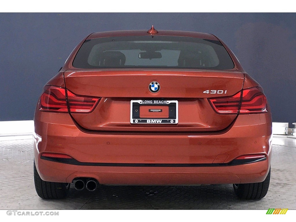 2018 4 Series 430i Gran Coupe - Sunset Orange Metallic / Black photo #3