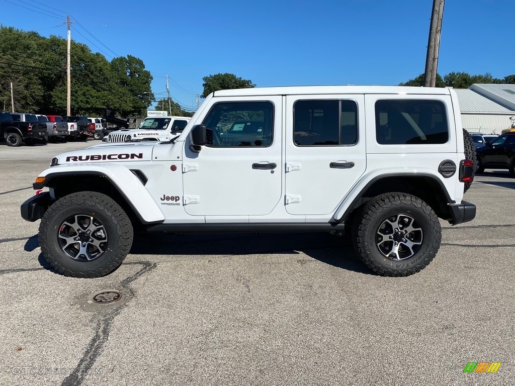 Bright White 2021 Jeep Wrangler Unlimited Rubicon 4x4 Exterior Photo #139600479