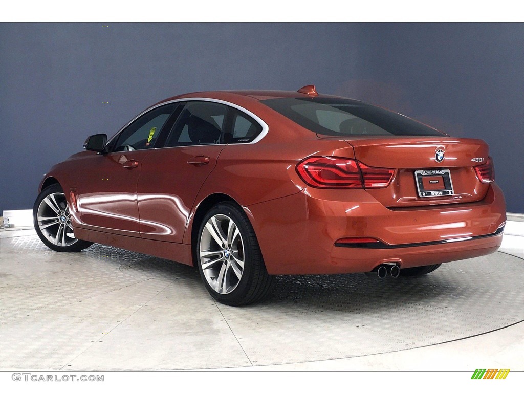 2018 4 Series 430i Gran Coupe - Sunset Orange Metallic / Black photo #10