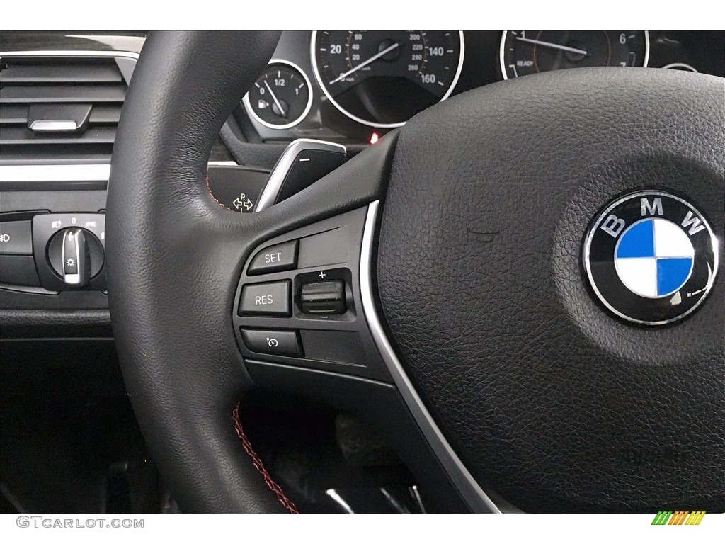 2018 BMW 4 Series 430i Gran Coupe Black Steering Wheel Photo #139600709