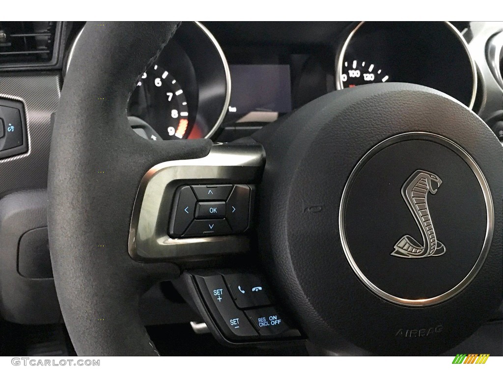 2019 Ford Mustang Shelby GT350 GT350 Ebony Leather/Miko Suede Steering Wheel Photo #139600892