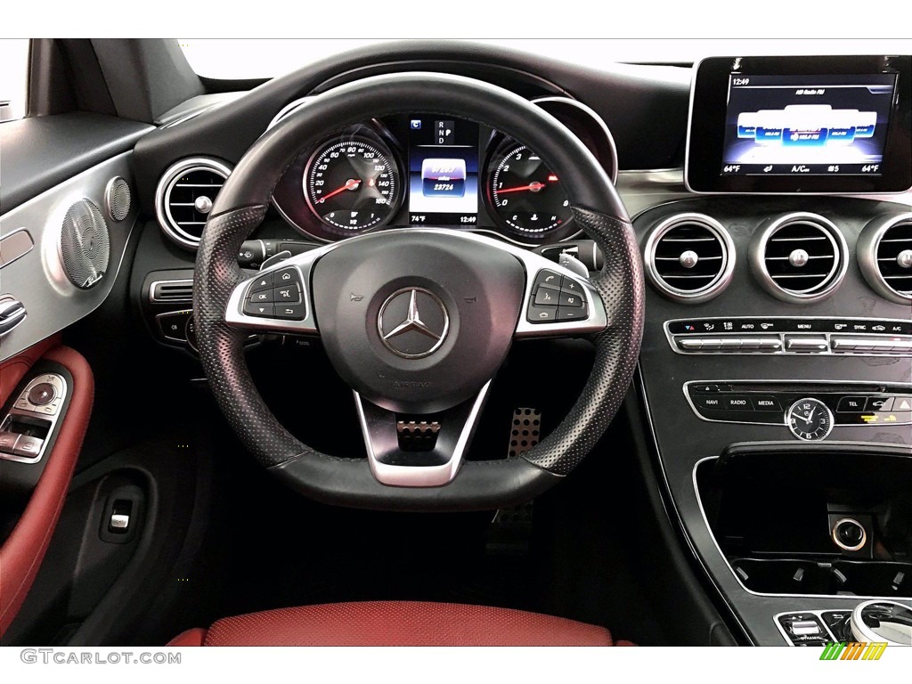 2018 Mercedes-Benz C 300 Coupe Cranberry Red/Black Dashboard Photo #139600930
