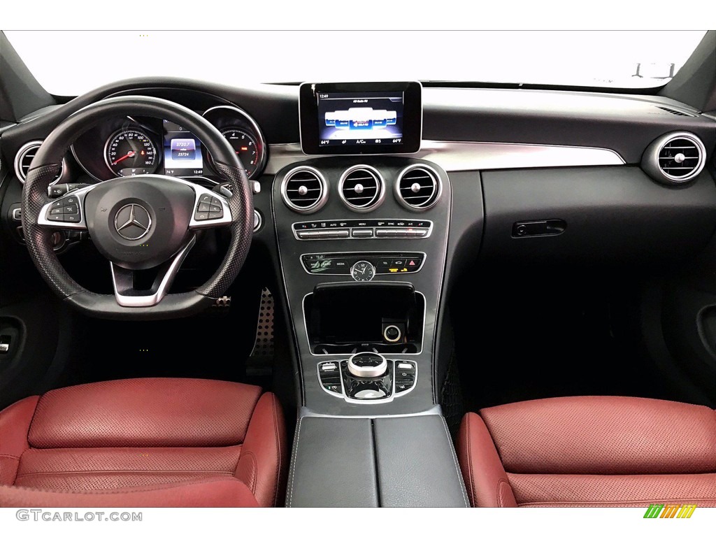 2018 Mercedes-Benz C 300 Coupe Cranberry Red/Black Dashboard Photo #139601141