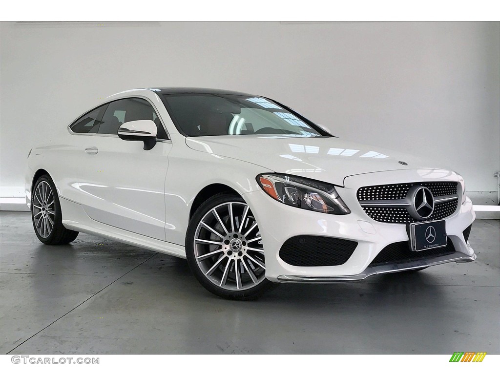 Polar White 2018 Mercedes-Benz C 300 Coupe Exterior Photo #139601405