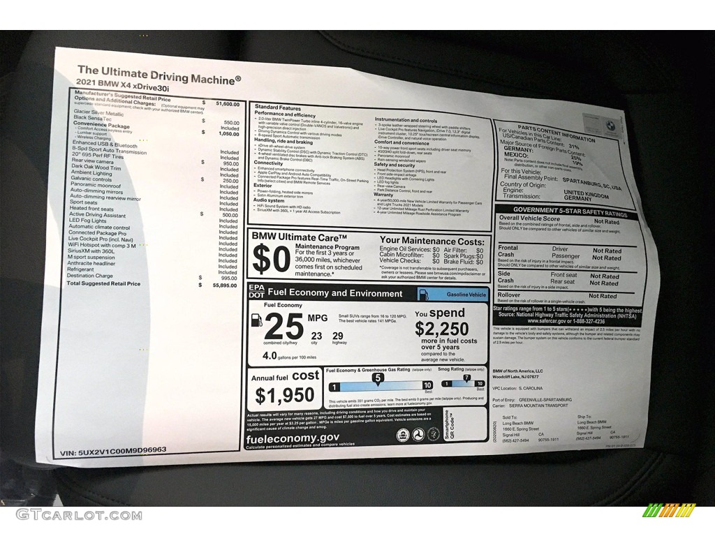 2021 X4 xDrive30i - Glacier Silver Metallic / Black photo #17
