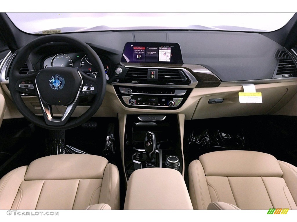 Canberra Beige/Black Interior 2021 BMW X3 sDrive30i Photo #139602299