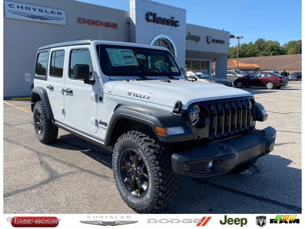 2021 Wrangler Unlimited Willys 4x4 - Bright White / Black photo #1