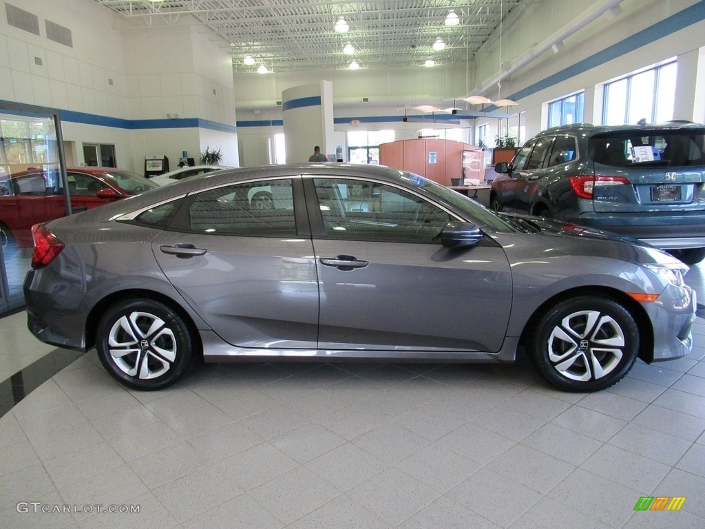 Modern Steel Metallic 2018 Honda Civic LX Sedan Exterior Photo #139606164
