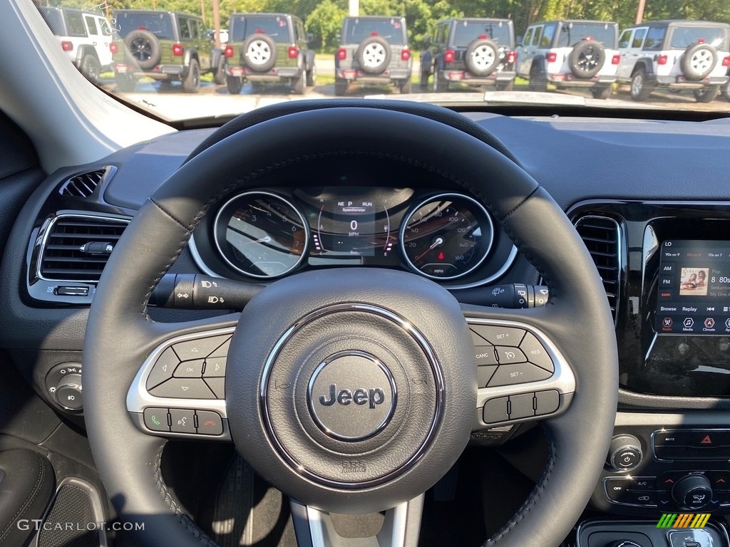 2021 Jeep Compass Altitude 4x4 Black Steering Wheel Photo #139607094