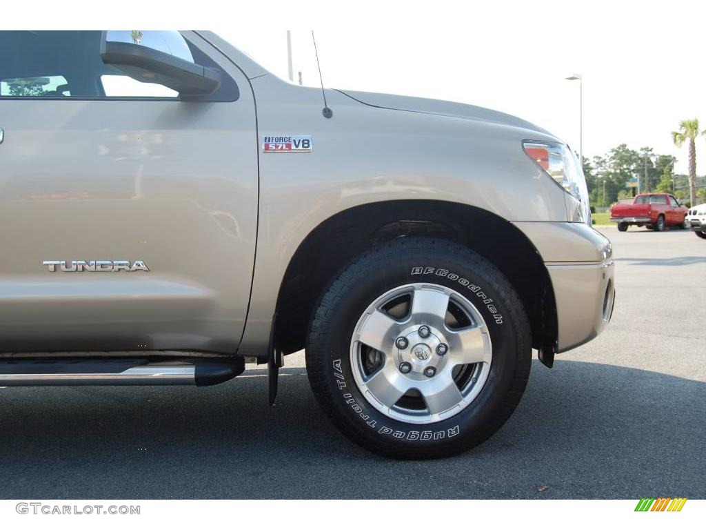 2008 Tundra Limited TRD Double Cab - Desert Sand Mica / Red Rock photo #6