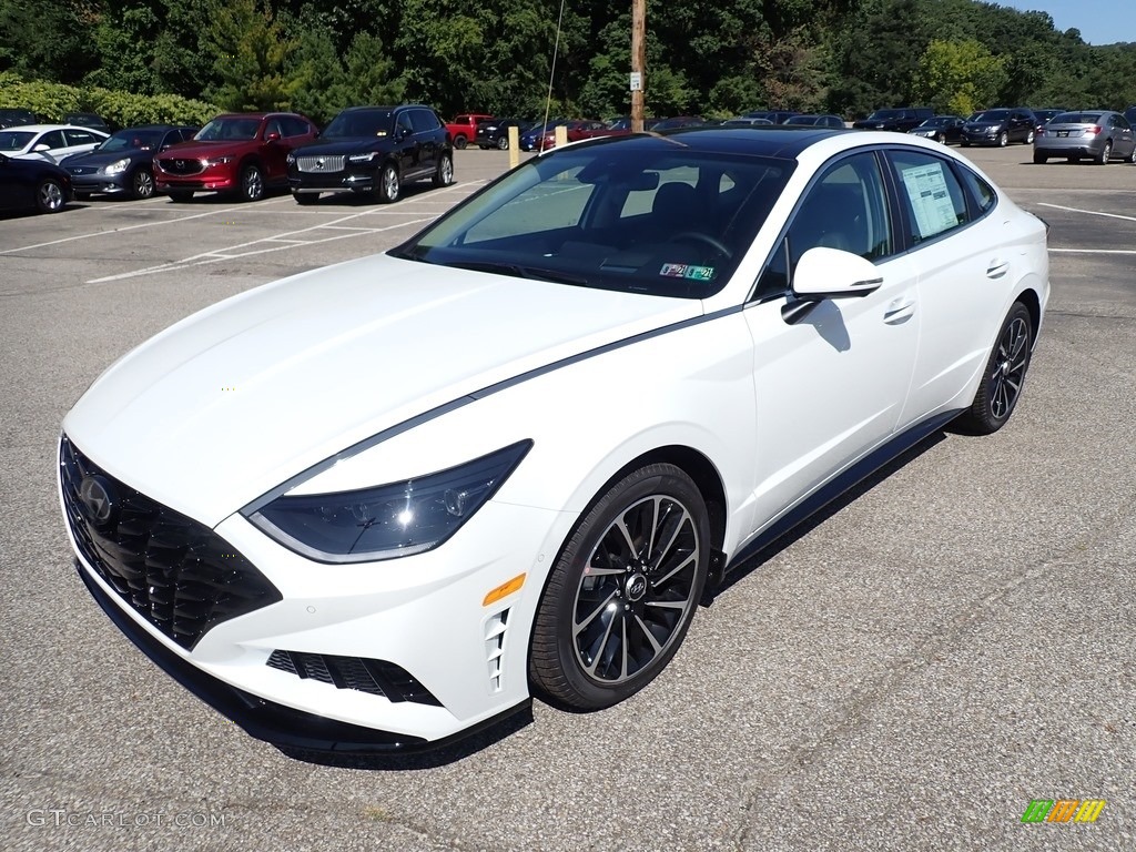 Hyper White 2021 Hyundai Sonata Limited Exterior Photo #139610076