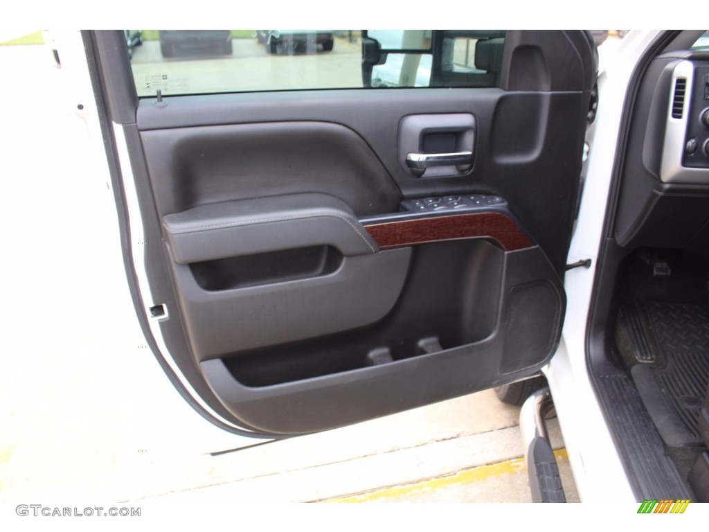 2016 GMC Sierra 3500HD SLE Crew Cab 4x4 Jet Black Door Panel Photo #139612827