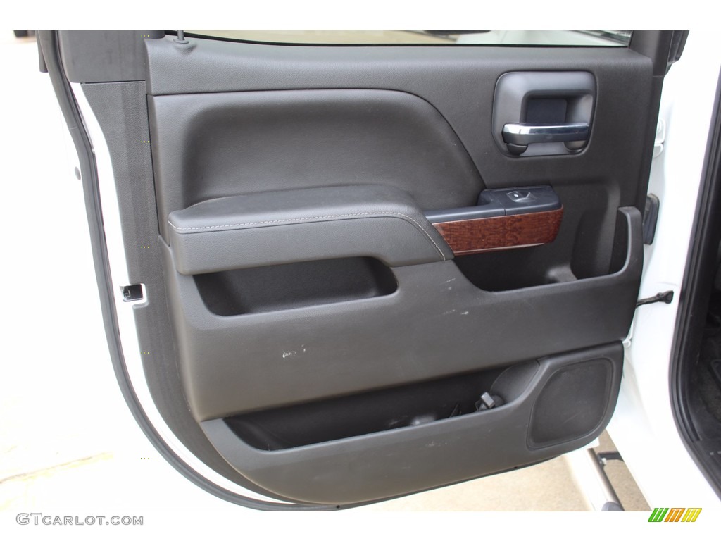 2016 GMC Sierra 3500HD SLE Crew Cab 4x4 Jet Black Door Panel Photo #139612908