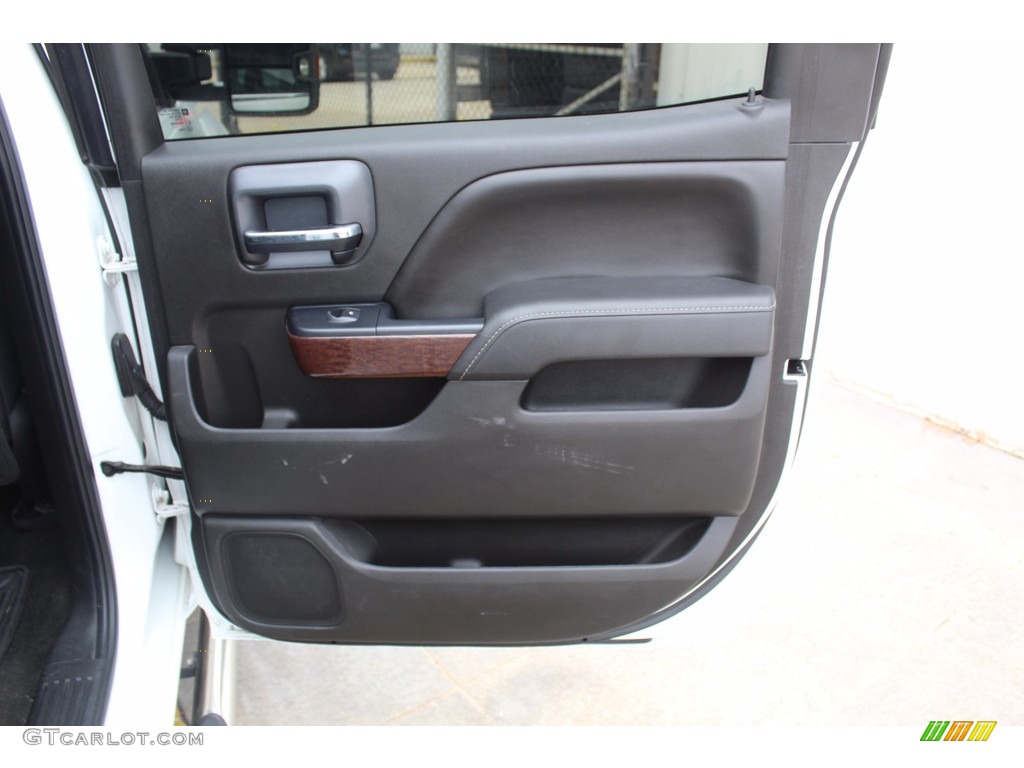 2016 GMC Sierra 3500HD SLE Crew Cab 4x4 Jet Black Door Panel Photo #139612942