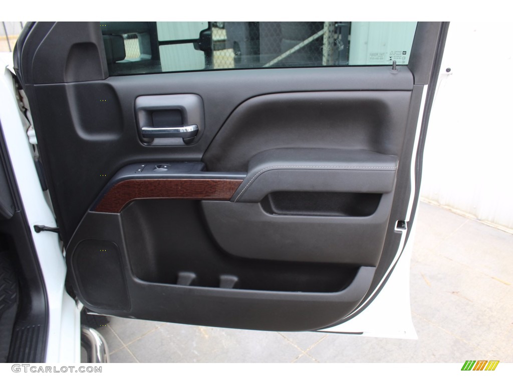 2016 GMC Sierra 3500HD SLE Crew Cab 4x4 Jet Black Door Panel Photo #139612962
