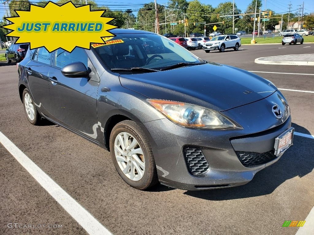 2012 MAZDA3 i Grand Touring 5 Door - Graphite Mica / Black photo #1