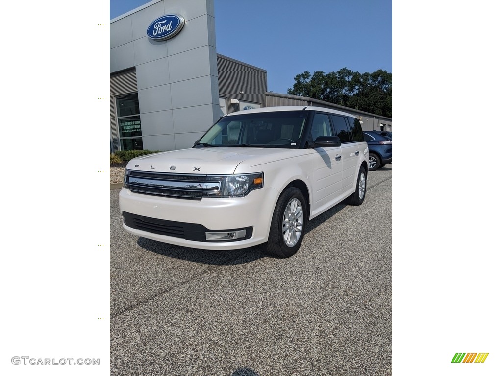 White Platinum 2018 Ford Flex SEL Exterior Photo #139616665