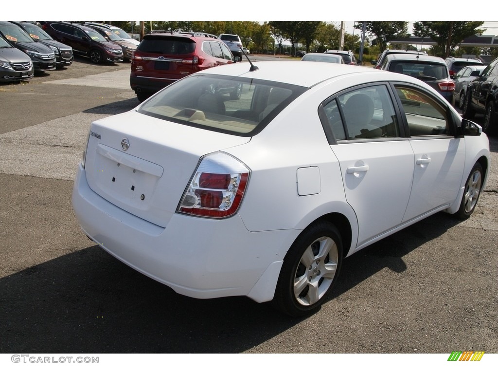 2009 Sentra 2.0 S - Fresh Powder White / Beige photo #5