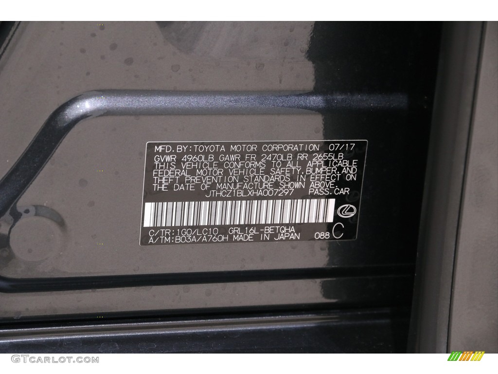 2017 GS Color Code 1G0 for Smoky Granite Mica Photo #139620673