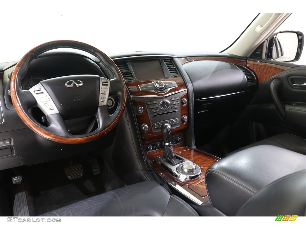 2015 Infiniti QX80 AWD Graphite Dashboard Photo #139620802