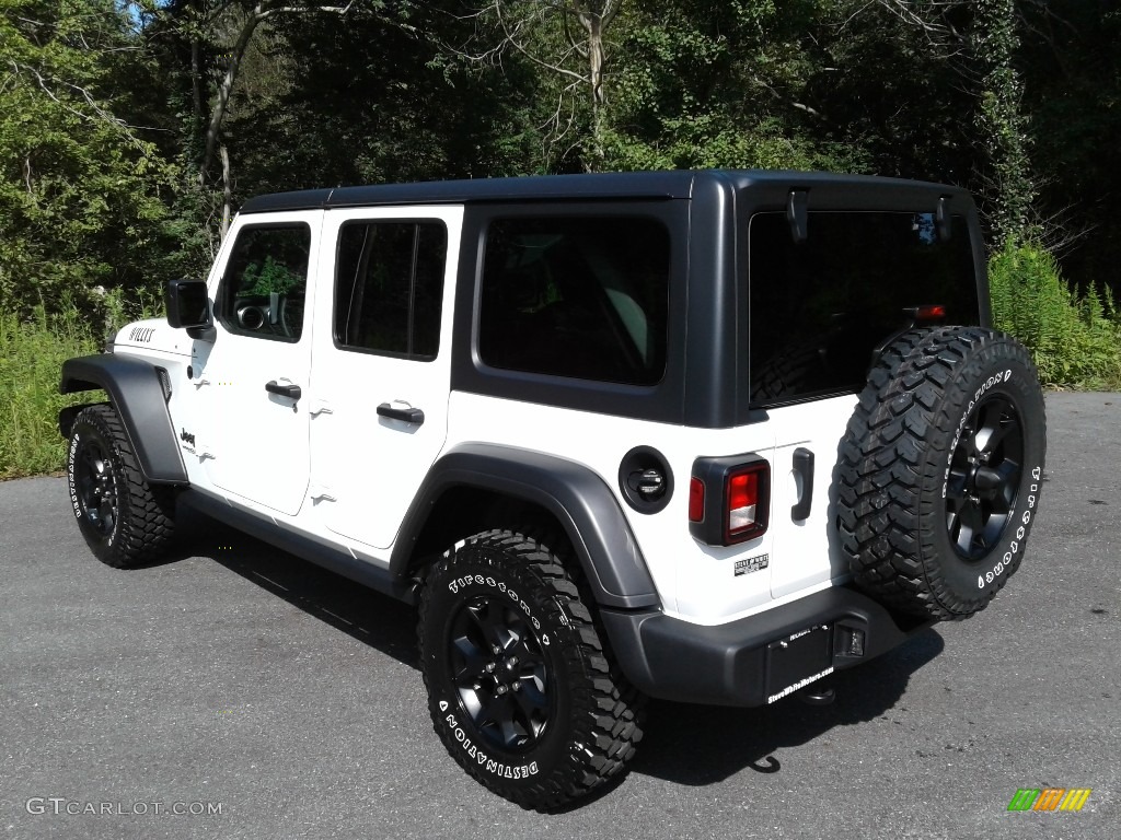 2021 Wrangler Unlimited Willys 4x4 - Bright White / Black photo #8