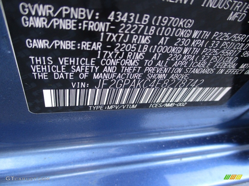 2014 XV Crosstrek 2.0i Limited - Quartz Blue Pearl / Ivory photo #19