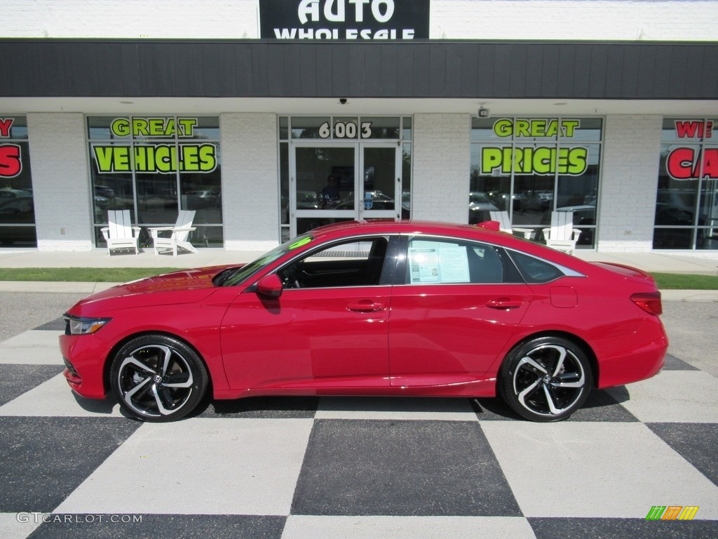 2019 Accord Sport Sedan - San Marino Red / Black photo #1