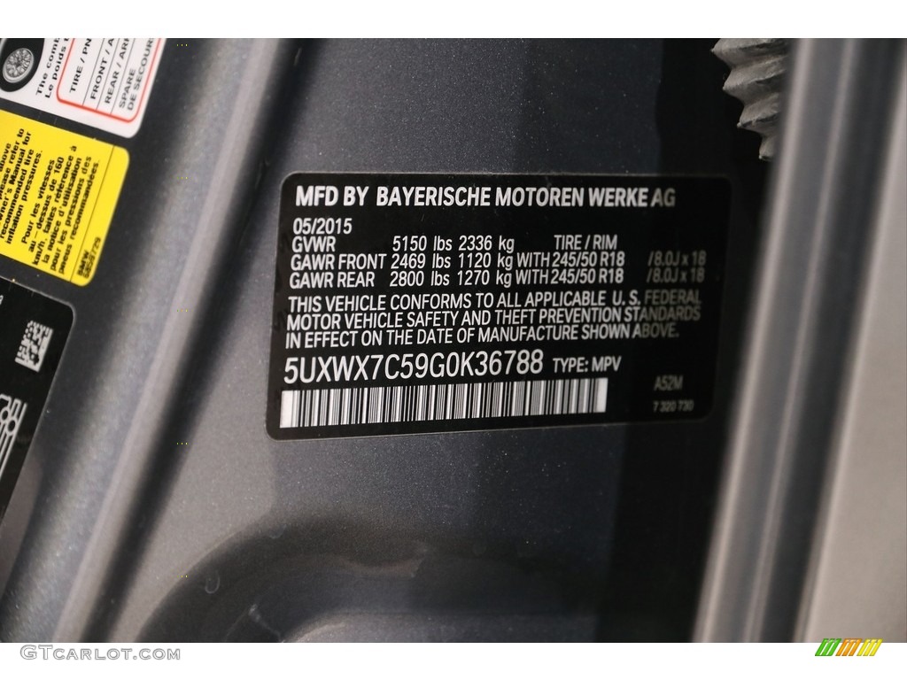 2016 X3 xDrive35i - Space Grey Metallic / Oyster photo #22