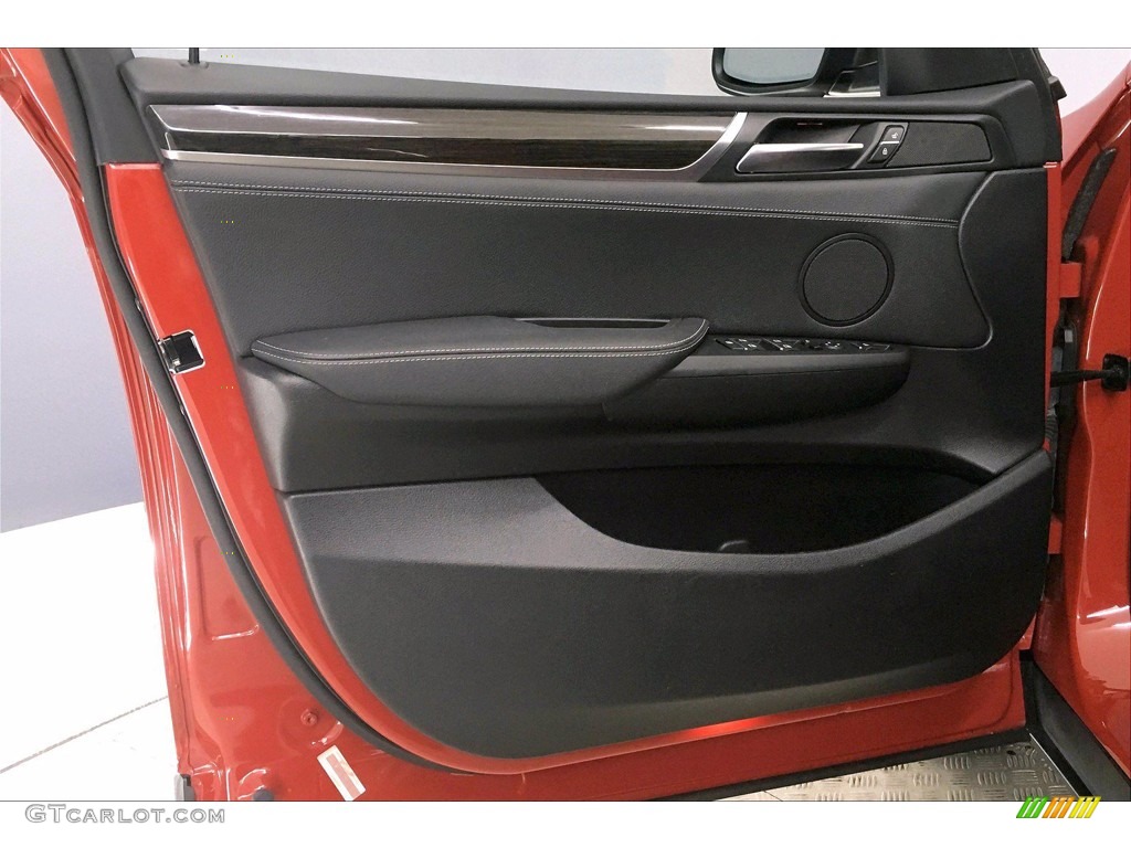 2017 BMW X3 sDrive28i Black Door Panel Photo #139624893