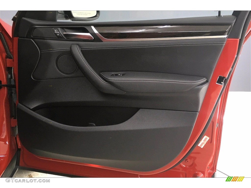 2017 BMW X3 sDrive28i Black Door Panel Photo #139624912