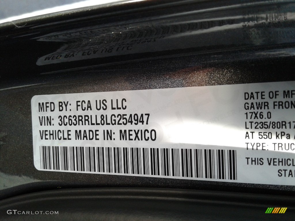 2020 3500 Big Horn Mega Cab 4x4 - Granite Crystal Metallic / Black photo #32