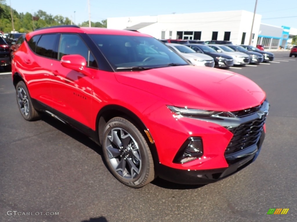 Red Hot 2021 Chevrolet Blazer RS AWD Exterior Photo #139629409