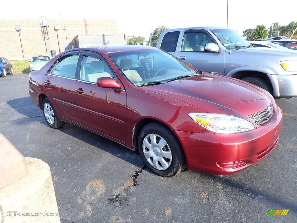 2004 Camry LE - Salsa Red Pearl / Stone photo #2